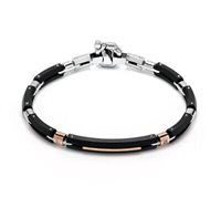 Pulsera Baraka Hombre in Acero Diamante 0.04 Ct BR221061ROAD200004 - BR221061ROAD200004